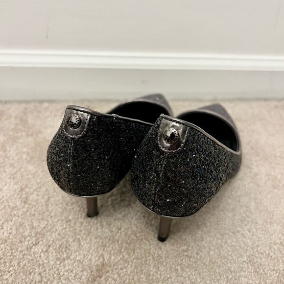 Michael Kors Gun Metal Sparkle Flex Kitten Pump - Picture 4 of 5